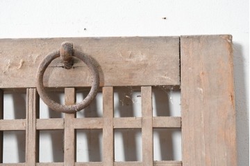 中国アンティーク建具　李朝風建具　素朴な格子デザインの窓1枚　(R-090205)