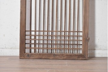 中国アンティーク建具　李朝風建具　素朴な格子デザインの窓1枚　(R-090206)