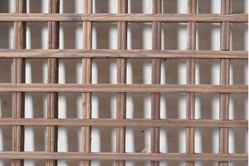 中国アンティーク建具　李朝風建具　素朴な格子デザインの窓1枚　(R-090206)