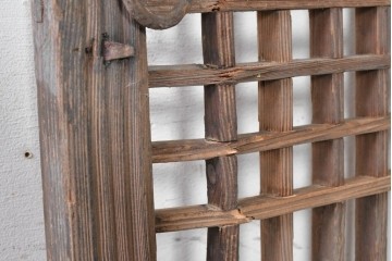 中国アンティーク建具　李朝風建具　素朴な格子デザインの窓1枚　(R-090206)