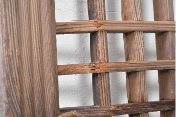 中国アンティーク建具　李朝風建具　素朴な格子デザインの窓1枚　(R-090206)