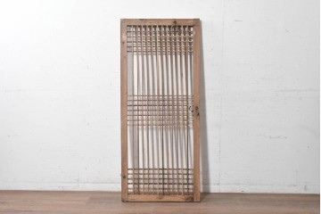 中国アンティーク建具　李朝風建具　素朴な格子デザインの窓1枚　(R-090206)