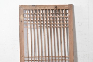 中国アンティーク建具　李朝風建具　素朴な格子デザインの窓1枚　(R-090206)