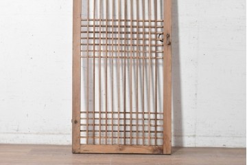 中国アンティーク建具　李朝風建具　素朴な格子デザインの窓1枚　(R-090206)