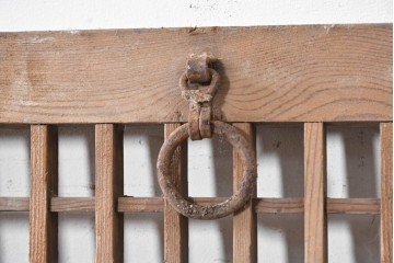 中国アンティーク建具　李朝風建具　素朴な格子デザインの窓1枚　(R-090206)