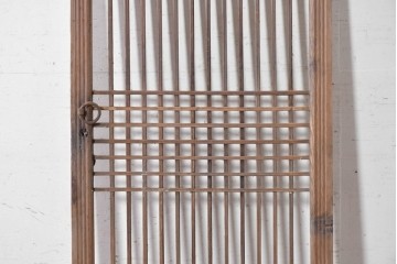 中国アンティーク建具　李朝風建具　素朴な格子デザインの窓1枚　(R-090207)
