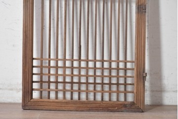 中国アンティーク建具　李朝風建具　素朴な格子デザインの窓1枚　(R-090207)