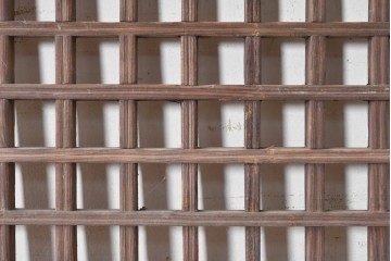 中国アンティーク建具　李朝風建具　素朴な格子デザインの窓1枚　(R-090207)