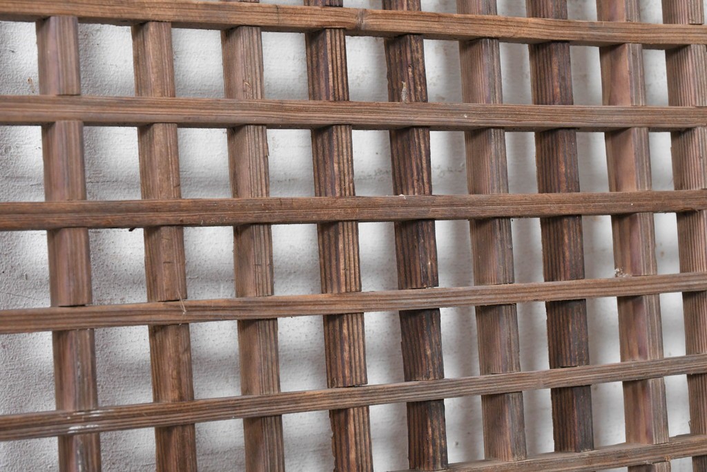 中国アンティーク建具　李朝風建具　素朴な格子デザインの窓1枚　(R-090207)