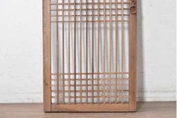 中国アンティーク建具　李朝風建具　素朴な格子デザインの窓1枚　(R-090207)