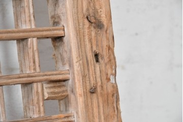 中国アンティーク建具　李朝風建具　素朴な格子デザインの窓1枚　(R-090208)