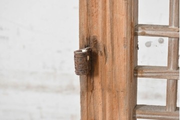 中国アンティーク建具　李朝風建具　素朴な格子デザインの窓1枚　(R-090208)