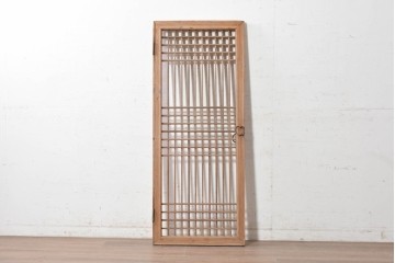 中国アンティーク建具　李朝風建具　素朴な格子デザインの窓1枚　(R-090209)