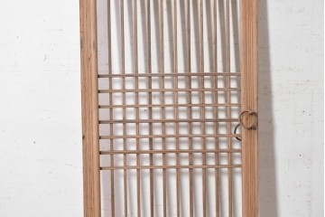 中国アンティーク建具　李朝風建具　素朴な格子デザインの窓1枚　(R-090209)