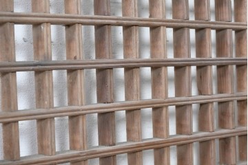 中国アンティーク建具　李朝風建具　素朴な格子デザインの窓1枚　(R-090209)
