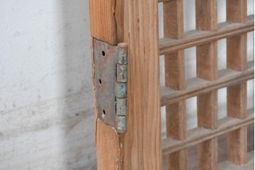 中国アンティーク建具　李朝風建具　素朴な格子デザインの窓1枚　(R-090209)