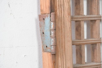 中国アンティーク建具　李朝風建具　素朴な格子デザインの窓1枚　(R-090209)