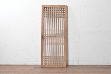 中国アンティーク建具　李朝風建具　素朴な格子デザインの窓1枚　(R-090209)