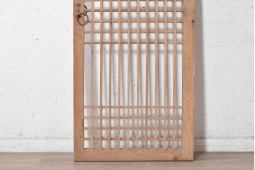 中国アンティーク建具　李朝風建具　素朴な格子デザインの窓1枚　(R-090209)