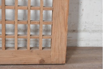 中国アンティーク建具　李朝風建具　素朴な格子デザインの窓1枚　(R-090209)