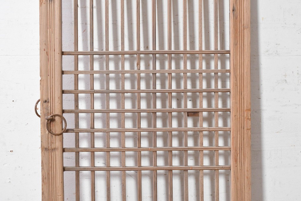 中国アンティーク建具　李朝風建具　素朴な格子デザインの窓1枚　(R-090210)