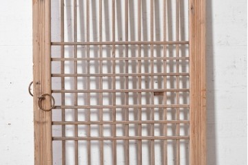 中国アンティーク建具　李朝風建具　素朴な格子デザインの窓1枚　(R-090210)