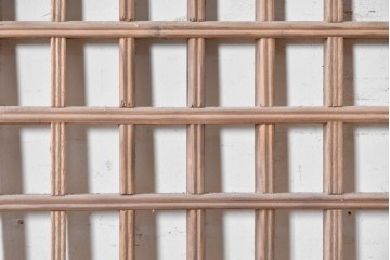 中国アンティーク建具　李朝風建具　素朴な格子デザインの窓1枚　(R-090210)