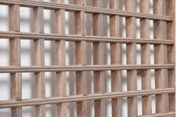 中国アンティーク建具　李朝風建具　素朴な格子デザインの窓1枚　(R-090210)