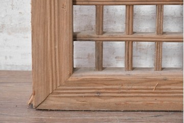 中国アンティーク建具　李朝風建具　素朴な格子デザインの窓1枚　(R-090210)