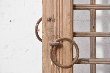 中国アンティーク建具　李朝風建具　素朴な格子デザインの窓1枚　(R-090210)