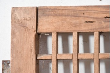中国アンティーク建具　李朝風建具　素朴な格子デザインの窓1枚　(R-090210)