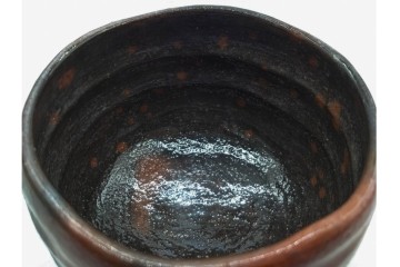 十四代 楽吉左衛門　楽焼　直径約12cm(3.9寸)　銘「瑞雲」　赤砂釉の茶碗　而妙斎書付あり　共箱付き　(R-090221)