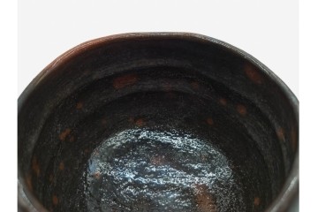 十四代 楽吉左衛門　楽焼　直径約12cm(3.9寸)　銘「瑞雲」　赤砂釉の茶碗　而妙斎書付あり　共箱付き　(R-090221)