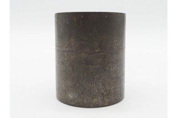 中国　泰順舘造(泰順館)　錫製　シンプルなつくりの茶入　(R-090225)