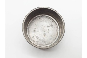 中国　泰順舘造(泰順館)　錫製　シンプルなつくりの茶入　(R-090225)