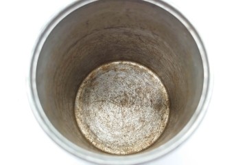 中国　泰順舘造(泰順館)　錫製　シンプルなつくりの茶入　(R-090225)