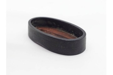 刀装具　活釼子 菊岡光朝　赤銅魚子地　高彫象嵌の縁金2点セット　(R-090227)