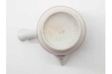 湖東焼　赤絵　華やかな松竹梅図の茶器セット　外箱付き　(R-090232)