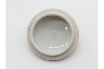 湖東焼　赤絵　華やかな松竹梅図の茶器セット　外箱付き　(R-090232)