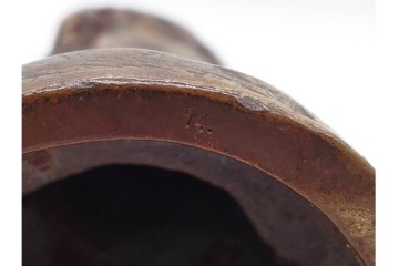 彫刻家 北村西望　鍍金(めっき)　蓮華座に立つ聖観世音菩薩像　(R-090234)