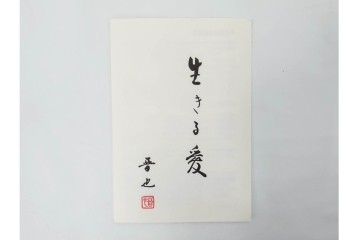 中村晋也　「生きる愛」　高さ約25cm　虎の親子を力強く表現したブロンズ像　共箱付き　(R-090238)