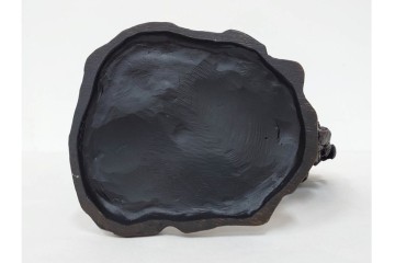 中村晋也　「暁天」　高さ約27cm　雄鶏の凛とした姿を表現したブロンズ像　共箱付き　(R-090239)