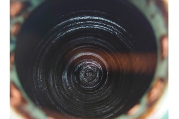 中国・唐物　古玩　高さ約21cm　上品な緑釉四耳壺　(R-090244)