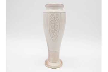 十五代 坂倉新兵衛(正治)　萩焼　高さ約21cm　上品な萩末広置花入　共箱付き　(R-090249)