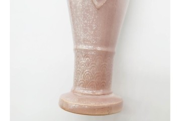 十五代 坂倉新兵衛(正治)　萩焼　高さ約21cm　上品な萩末広置花入　共箱付き　(R-090249)