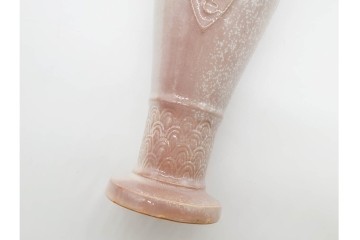 十五代 坂倉新兵衛(正治)　萩焼　高さ約21cm　上品な萩末広置花入　共箱付き　(R-090249)
