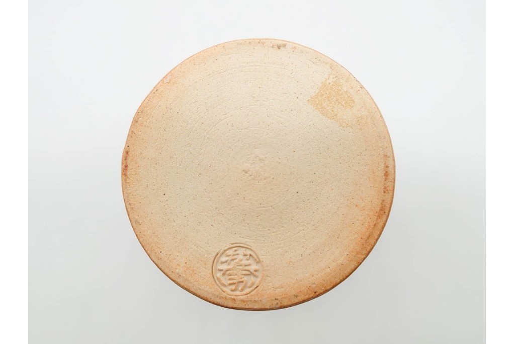 十五代 坂倉新兵衛(正治)　萩焼　高さ約21cm　上品な萩末広置花入　共箱付き　(R-090249)