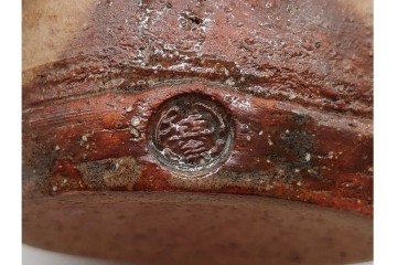 十二代 田原陶兵衛　萩焼　高さ約22cm　落ち着いた佇まいの花入　共箱付き　(R-090250)