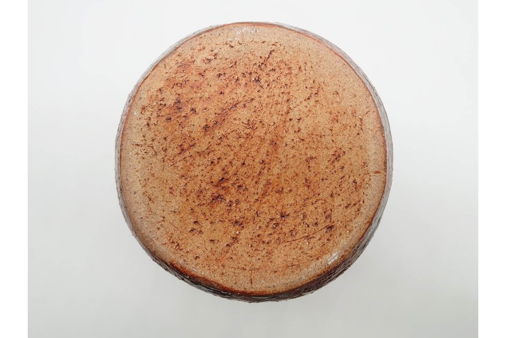 十二代 田原陶兵衛　萩焼　高さ約22cm　落ち着いた佇まいの花入　共箱付き　(R-090250)