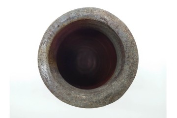 人間国宝 藤原啓　備前焼　高さ約23cm　焼き色の変化が美しい花入　共箱付き　(R-090251)